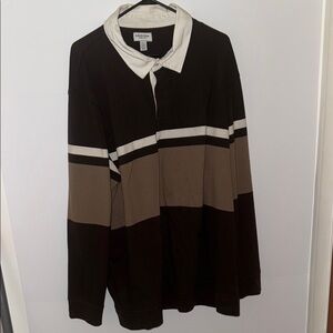Arizona Jean Co Black and White Polo Shirt